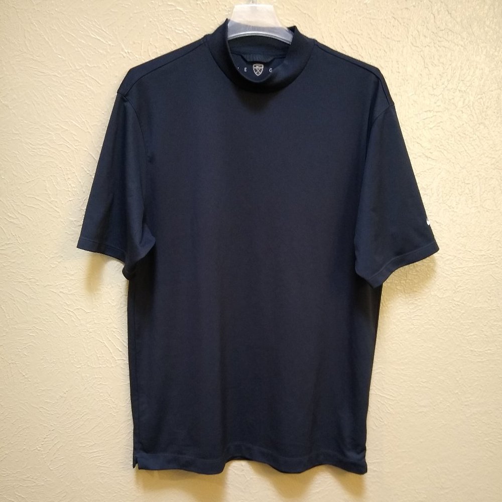 Nike Fit Dry Golf Shirt Men's Size Large Navy